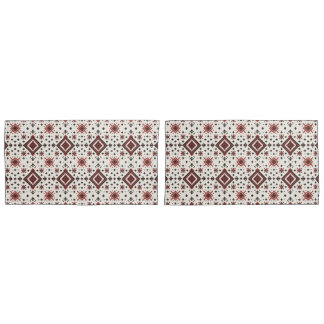 Housse D'oreillers Folk Diamond Cross Stitch Seamless Pattern