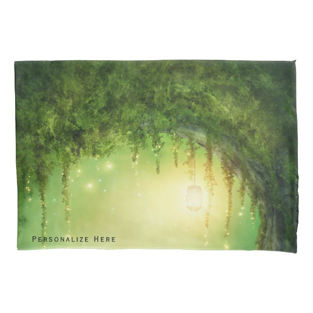 Housse D'oreillers Forêt Dreamy Enchantée & Lumières Rustique Personn (devant)