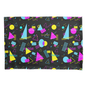 HOUSSE D'OREILLERS FORMES COLORÉES DE BANDE RETRO