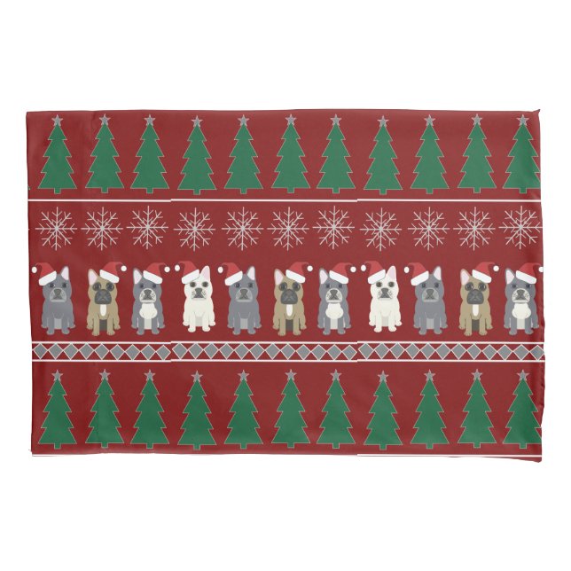 Housse D'oreillers French Bulldog Christmas (devant)