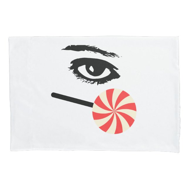 Housse D'oreillers Funny Eye Candy Pillowcase for Men – Bedroom Humor (devant)