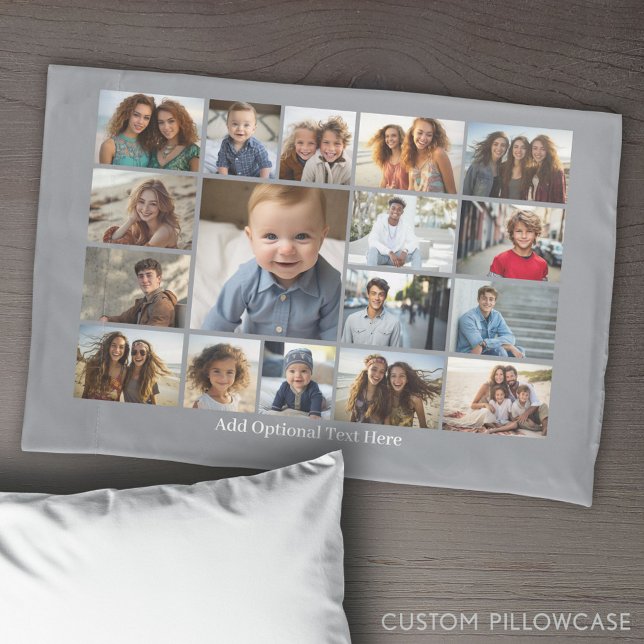 Housse D'oreillers Galerie de photos minimal moderne 17 (Create Your Own Photo Collage Pillowcase)