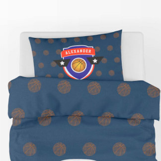 Housse D'oreillers Garçon Ado Basket Ball Sports Blue Red Athlete