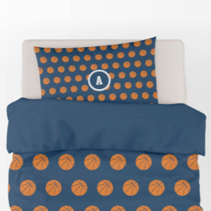 Housse D'oreillers Garçon Ado Basketball Sports Blue Athlete Monogram