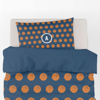 Housse D'oreillers Garçon Ado Basketball Sports Blue Athlete Monogram