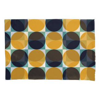 Housse D'oreillers Géométrie colorée vintage : motif circulaire.