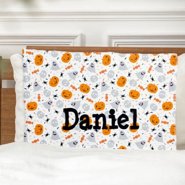 Housse D'oreillers Ghost mignon et Halloween Citrouille (Bring Halloween fun to bedtime)