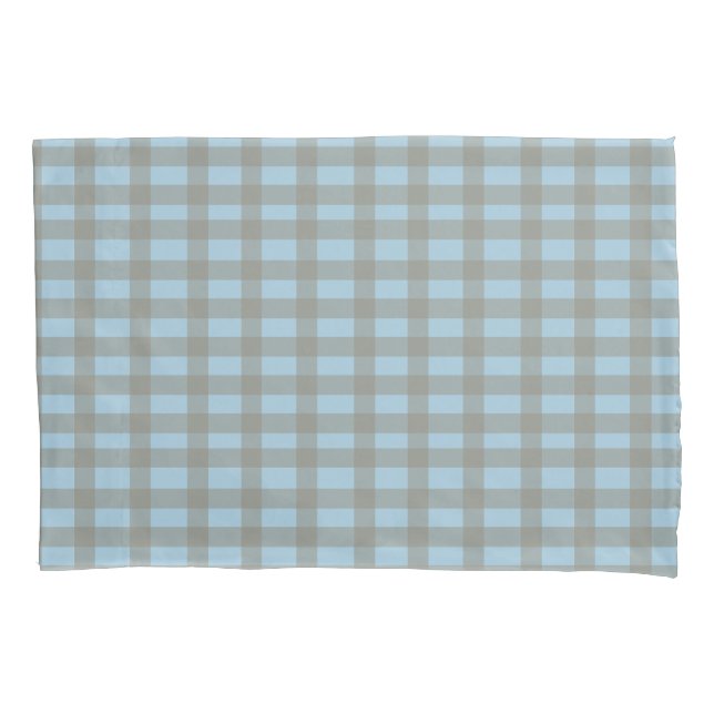 Housse D'oreillers Gingham Blue  (devant)