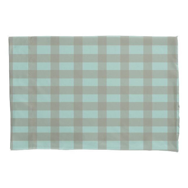 Housse D'oreillers Gingham vert (devant)