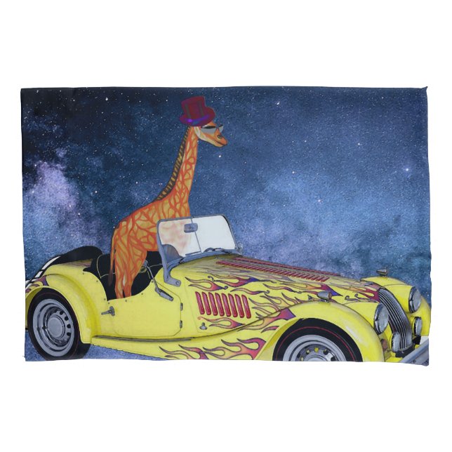 Housse D'oreillers Giraffe dans l'espace Pillowcase (devant)