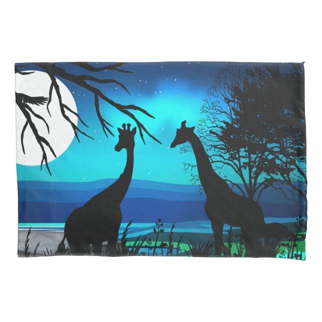 Housse D'oreillers Giraffe Twins Afrique Personnaliser Destiny Destin (devant)