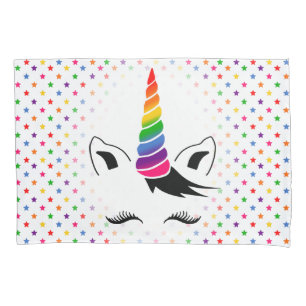 Housse D'oreillers Glam Rainbow Unicorn