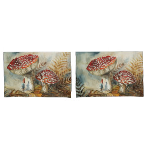 Housse D'oreillers gnome aquarelle