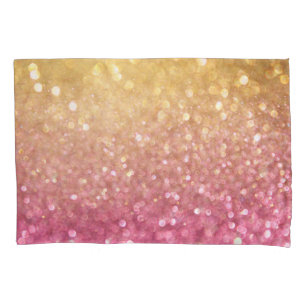 Housse D'oreillers Gold Rose Bokeh : Lumières Abstraites