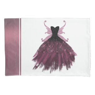 Housse D'oreillers Gothique Fairy Fuchsia Gown Punk Rock rose Magen