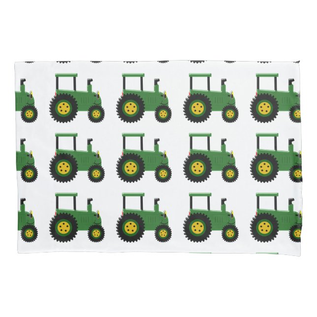 Housse D'oreillers Green Tractor Design (devant)