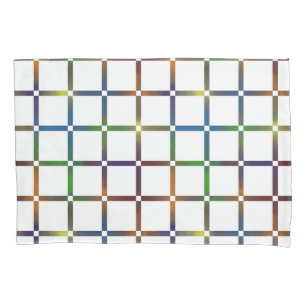 Housse D'oreillers Grille arc-en-ciel colorée avec espace négatif