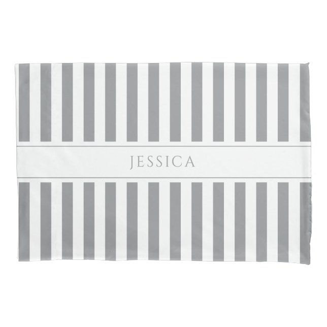 Housse D'oreillers Gris et blanc Agritourisme Motif Nom Coussin (devant)