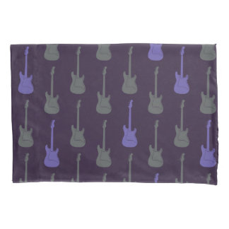 Housse D'oreillers Grungy Classic Electric Guitar Polkadot purplegrey