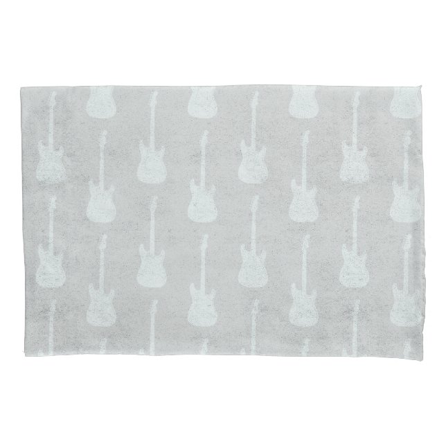 Housse D'oreillers Grungy Classic Electric Guitar Polkadot whites (devant-gauche)