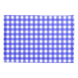 Housse D'oreillers Guingan bleu