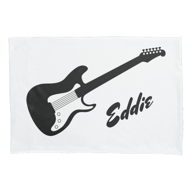 Housse D'oreillers Guitare de rock électrique personnalisée (devant)