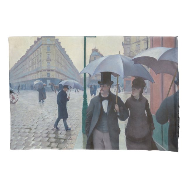 Housse D'oreillers Gustave Caillebotte - Paris Street ; Rainy Day (devant)
