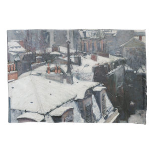 Housse D'oreillers Gustave Caillebotte - Toits dans la neige