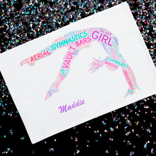 Housse D'oreillers Gymnastics Sweet Dreams Word Art Pillowcase