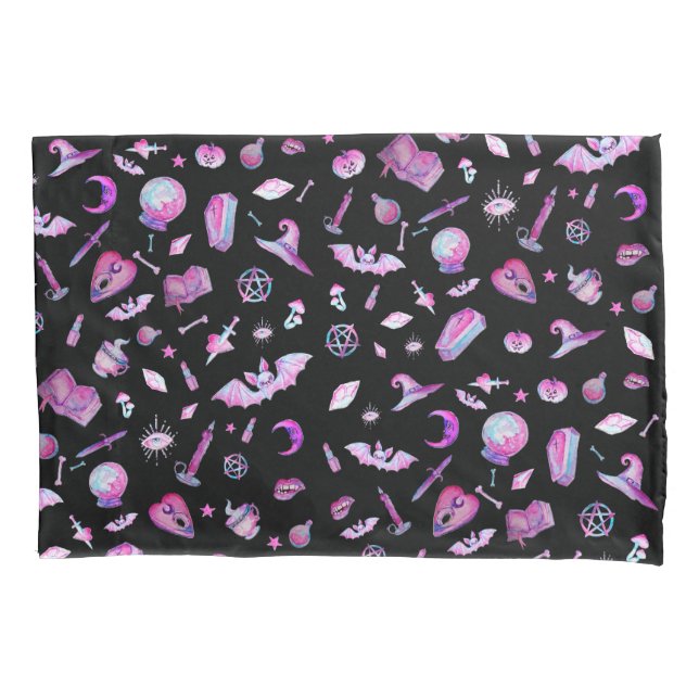 Housse D'oreillers Halloween: Pillowcase Motif de Witchy Goth (devant)