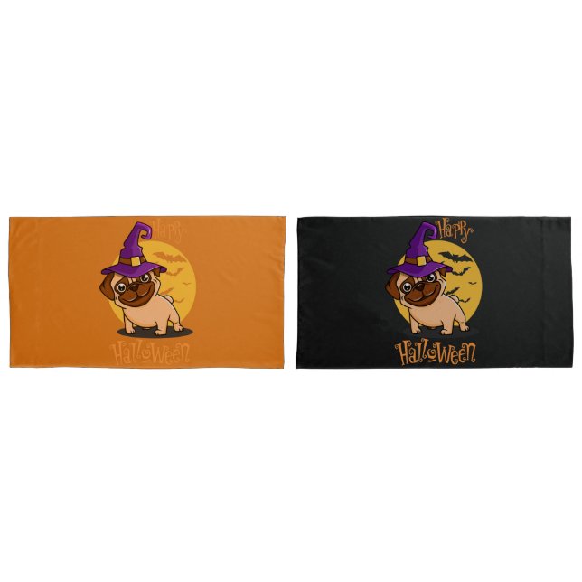 Housse D'oreillers Halloween Puggy Pillowcase (devant-Set)