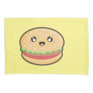 Housse D'oreillers Hamburger de Kawaii