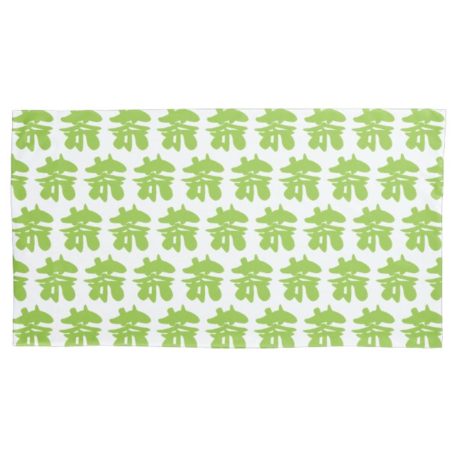 Housse D'oreillers Hanzi / Kanji Langue Caractère Thé chinois (devant-gauche)