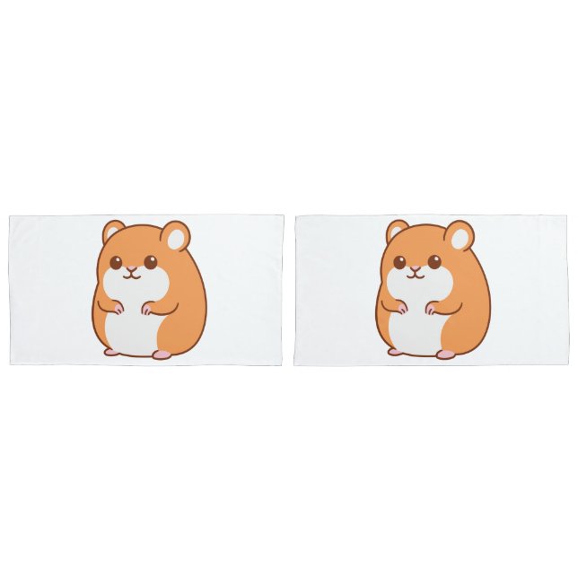 Housse D'oreillers Happy Hamster Pillowcases (devant-Set)