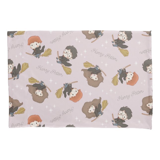 Housse D'oreillers HARRY POTTER™, Hermione & Ron Flying Motif (devant)