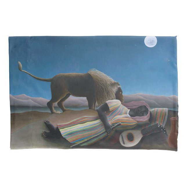 Housse D'oreillers Henri Rousseau - Les Tziganes qui dorment (devant)
