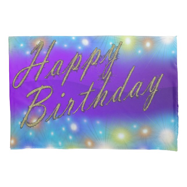 Housse D'oreillers heureux coussin d'anniversaire coques (devant)