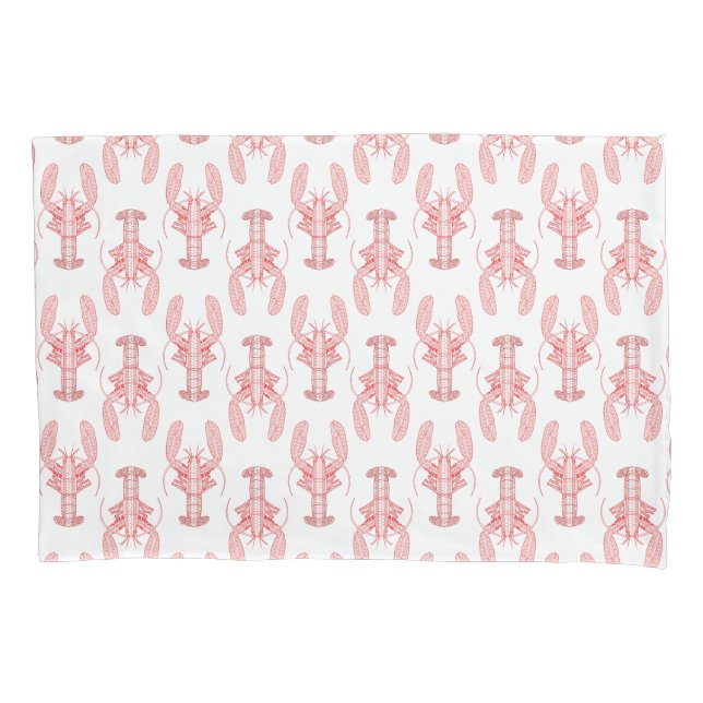 Housse D'oreillers Homard tribal rouge Nautique (devant)