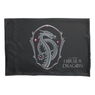 Housse D'oreillers HOUSE OF THE DRAGON   Silver Dragon Crest