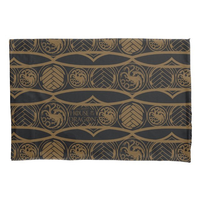 Housse D'oreillers HOUSE of the Dragon | Targaryen Stripe Pattern (devant)