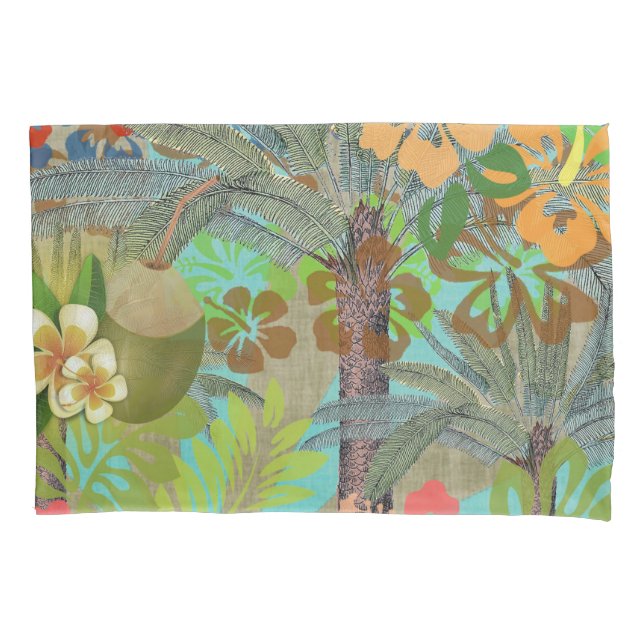 Housse D'oreillers Hula Vintage Floral Graphisme Floral Hawaii (devant)
