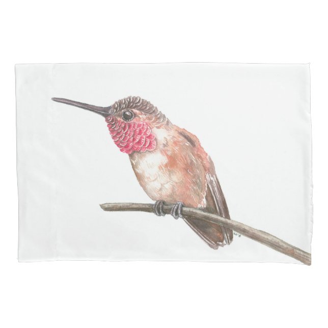 Housse D'oreillers Hummingbird watercolor (devant)