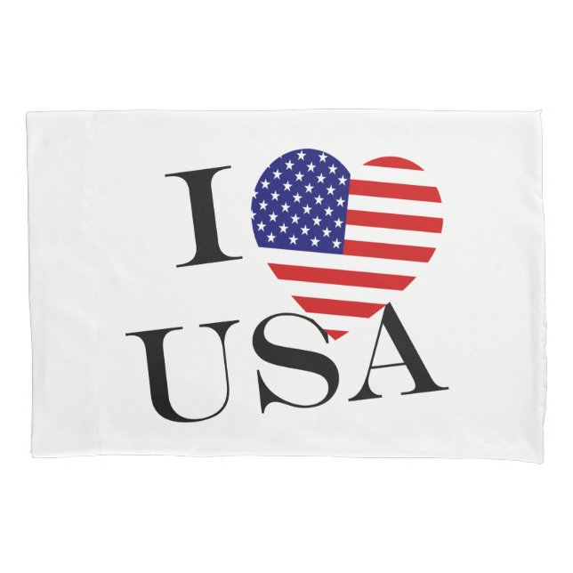 Housse D'oreillers I Heartflag USA bk pcnt (devant)