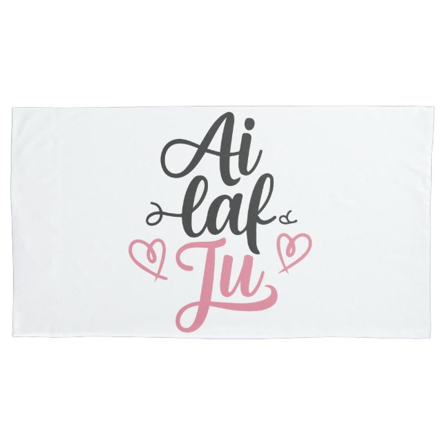 Housse D'oreillers I laf ju (devant-gauche)