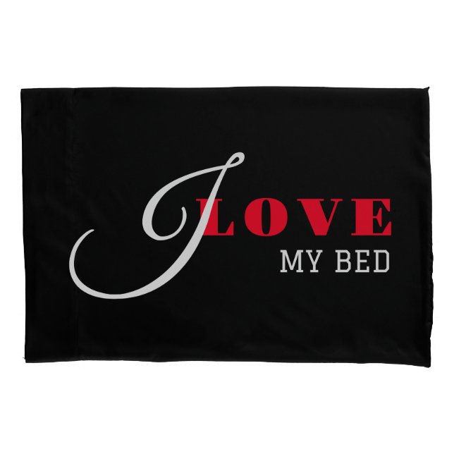 Housse D'oreillers I love (ajouter votre texte) Cadeau Saint-Valentin (devant)