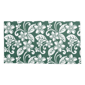 HOUSSE D'OREILLERS ÎLE PLUMERIA (VERT FORESTIER)