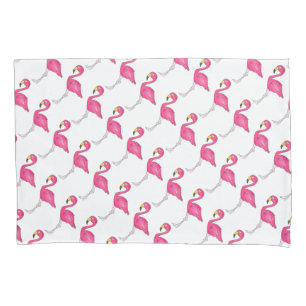 Housse D'oreillers Ile tropicale Paradise Flamant rose rose chaud Ois
