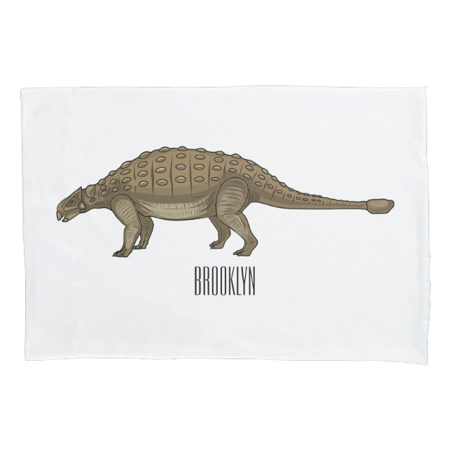 Housse D'oreillers Illustration d'Ankylosaurus (devant)