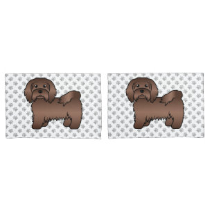 Housse D'oreillers Illustration de chien de dessin animé mignon Havan