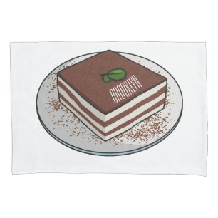 Housse D'oreillers Illustration de gâteau de Tiramisu